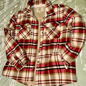 Red and Cream Plaid Shacket